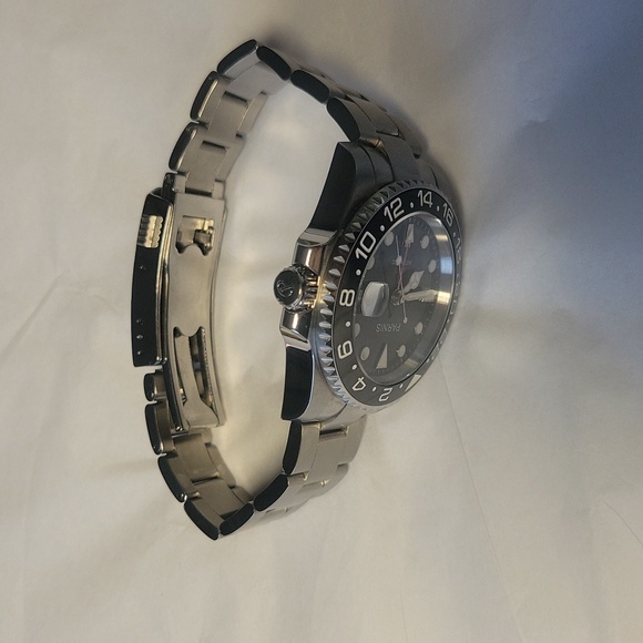 40mm Parnis Black and Silver Automatic Watch - Picture 6 of 8